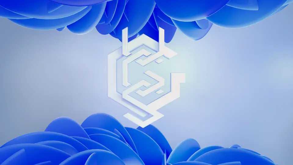 Logo VGS cánh hoa xanh