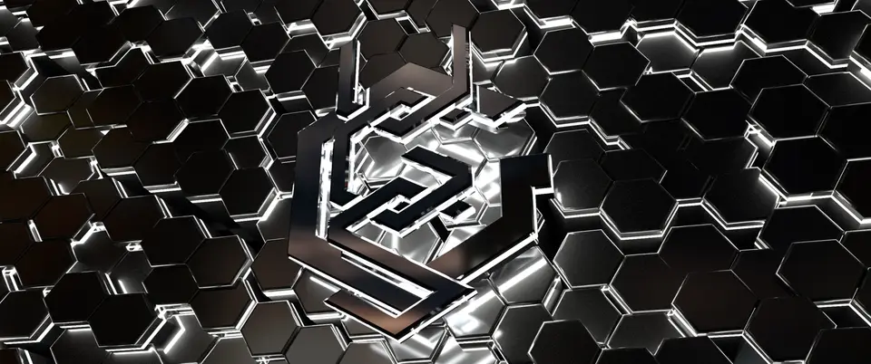 Logo VGS lục giác bạc