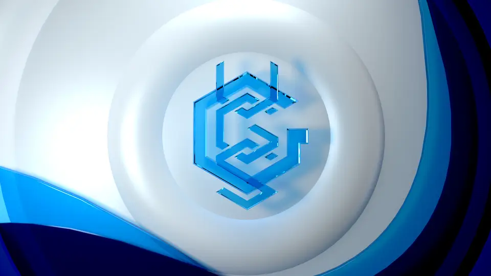 Logo VGS 3D xanh trắng