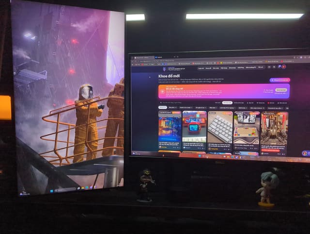 2 con màn Dell Ultrasharp 2 con 24 inch FHD và 2K từ năm nhất tới khi ra trường vẫn đẹp quá trời ạ