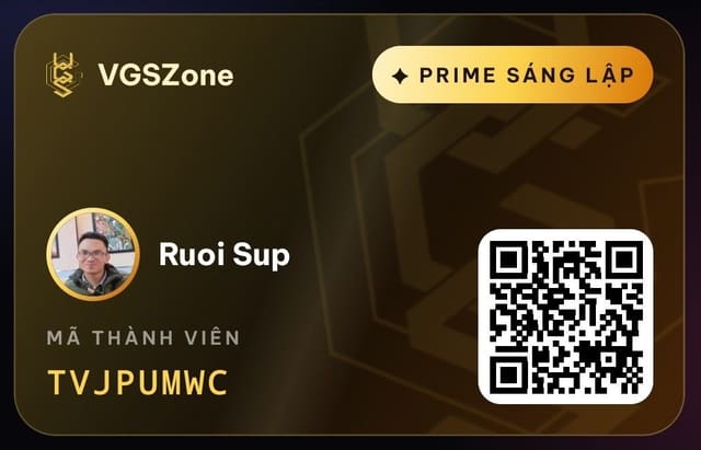VGS PRIME - Hàng độc, tính tới thời điểm hiện tại chỉ có 03 cái trên Thế giới. 
Đến từ VGS Zone,